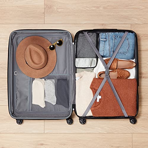 Black 28" Designer ABS Hardside Spinner Luggage Suitcase