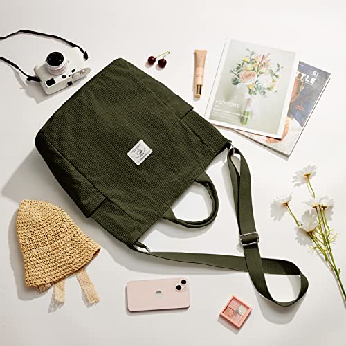 KALIDI Cord Shopper: Designer Shoulder Handbag for Everyday