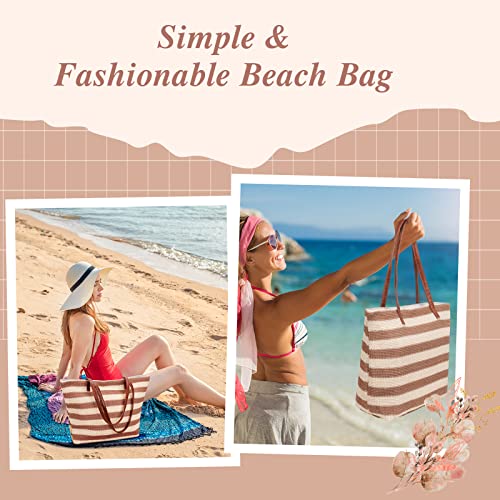 Bohemian Summer Bag for Women - Large Straw Shoulder Tote