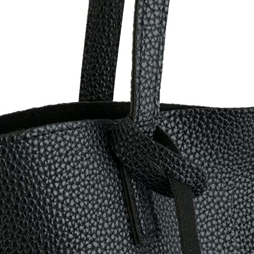 LIRENSHIGE Black PU Leather Designer Handbag