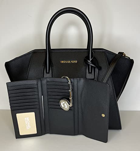 MICHAEL Kors Black Top-Zip Satchel + Wallet Set