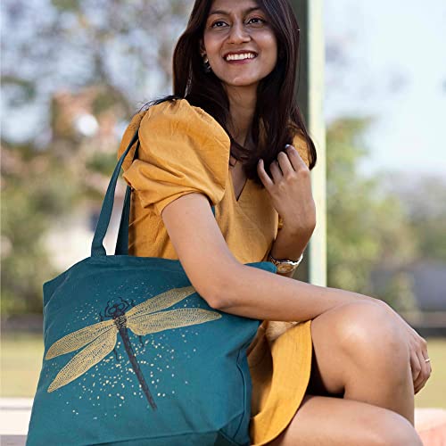 Large Designer Canvas Shopper Bag for Women