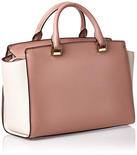 Michael Kors Sylvia Large Tri-Color Leather Satchel Bag