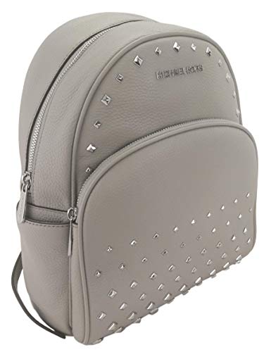 Pearl Grey studded pebble leather Michael Kors backpack