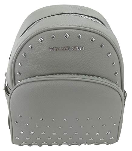 Pearl Grey studded pebble leather Michael Kors backpack