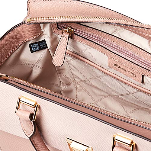 Michael Kors Sylvia Large Tri-Color Leather Satchel Bag