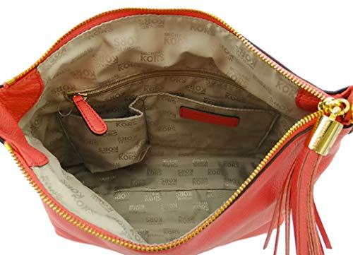 Michael Kors Watermelon Leather Crossbody Purse Medium Size