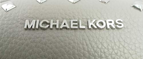 Pearl Grey studded pebble leather Michael Kors backpack