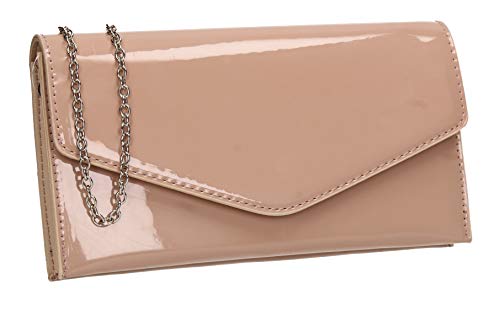 Swankyswans Evie Clutch in Nude Beige for Women