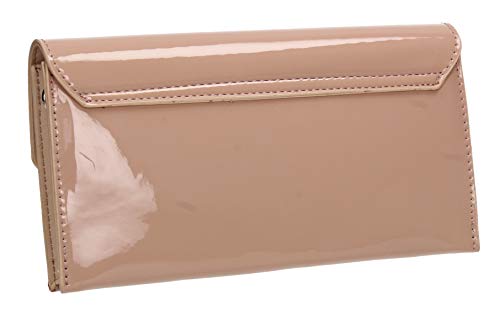 Swankyswans Womens Evie Clutch Beige (Nude Beige)