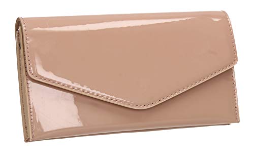 Swankyswans Womens Evie Clutch Beige (Nude Beige)
