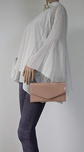 Swankyswans Womens Evie Clutch Beige (Nude Beige)