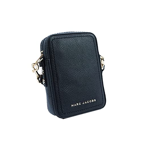 Marc Jacobs Black Leather Crossbody Bag with Gold Hardware