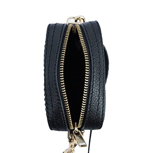 Marc Jacobs Black Leather Crossbody Bag with Gold Hardware