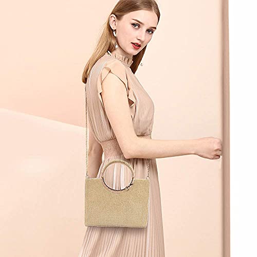 Glittering Gold Clutch Bag for Party or Wedding