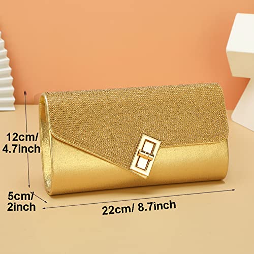VOMONO Glitter Envelope Clutch Handbag for Party Wedding