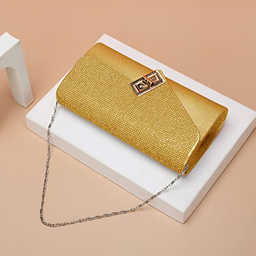 VOMONO Glitter Envelope Clutch Handbag for Party Wedding