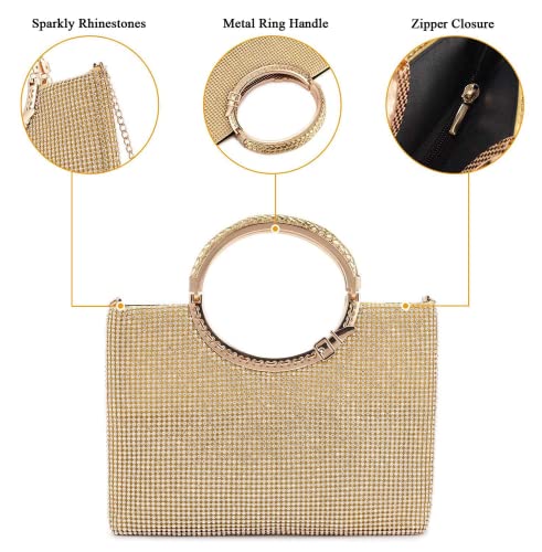 Glittering Gold Clutch Bag for Party or Wedding