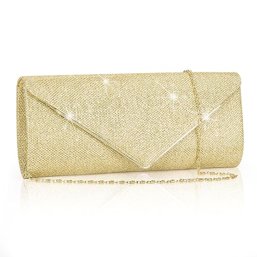 Larcenciel Glitter Clutch: Chic Envelope Chain Handbag