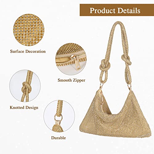 Gold sequin clutch shoulder bag for wedding party