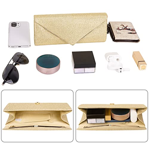 Larcenciel Glitter Clutch: Chic Envelope Chain Handbag