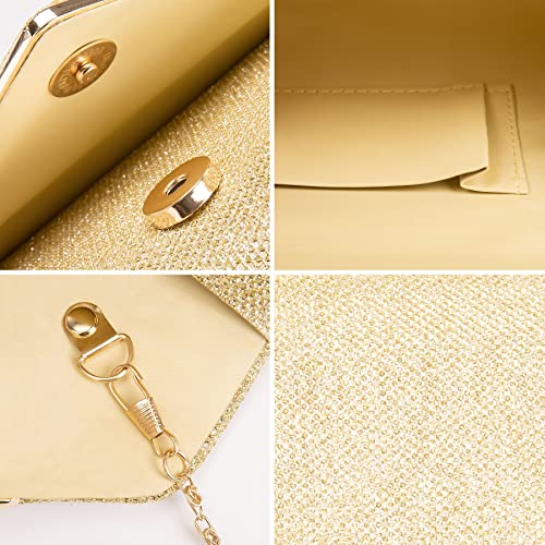 Larcenciel Glitter Clutch: Chic Envelope Chain Handbag