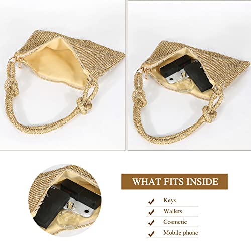 Gold sequin clutch shoulder bag for wedding party