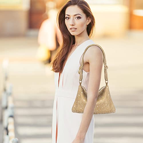 Gold sequin clutch shoulder bag for wedding party