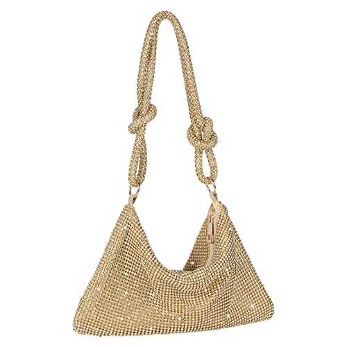 Gold sequin clutch shoulder bag for wedding party