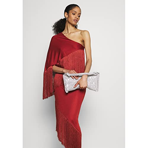 Women's Silver Rhinestone Handbag: Chic Bling for Parties & Weddings