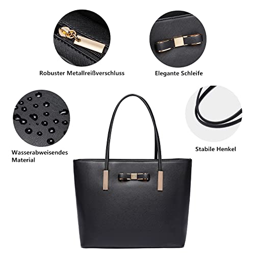 Elegant Black Shoulder Bag by Vanessa & Melissa