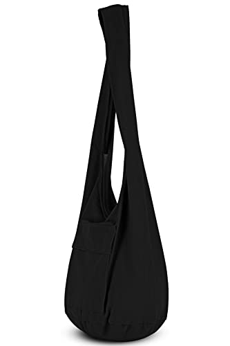 Handmade Cotton Black Boho Purses and Handbags for Unisex