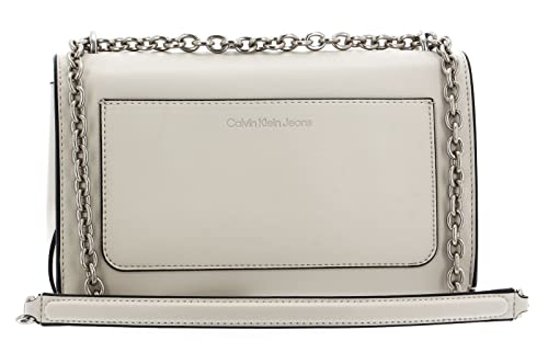 Calvin Klein Flap Conv25 Designer Handbag, Eggshell