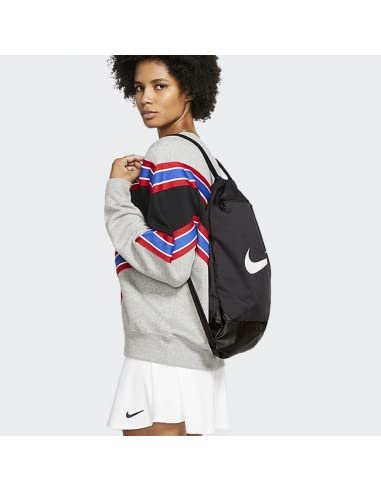 Nike Brasilia 9.0 Gym Sack - Black/White (One Size)