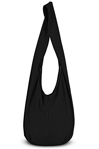 Handmade Cotton Black Boho Purses and Handbags for Unisex