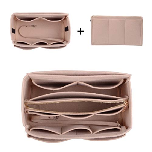 Felt Bag Organizer with Zipper for Handbags & Totes