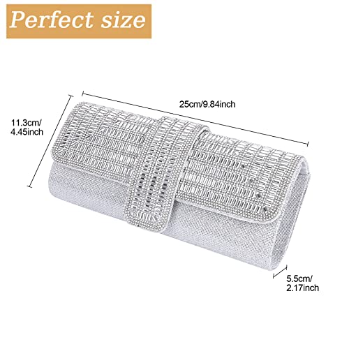 Sparkly Crystal Rhinestone Clutch Bag for Women