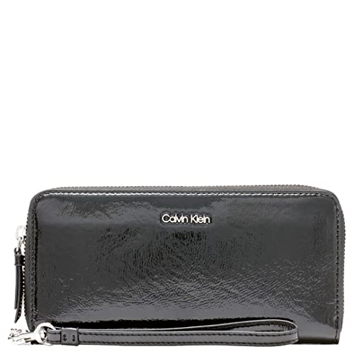 Calvin Klein Designer Black Saffiano Wallet with Wristlet