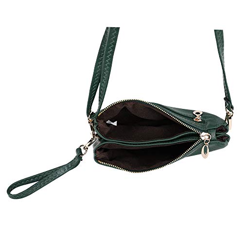 Silver Clutch Bags with Wristlet and Adjustable Strap