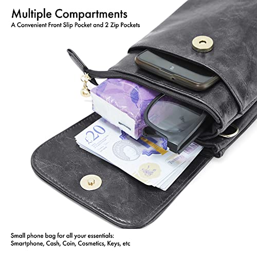 Woodland Leathers Vegan Leather Crossbody Phone Bag