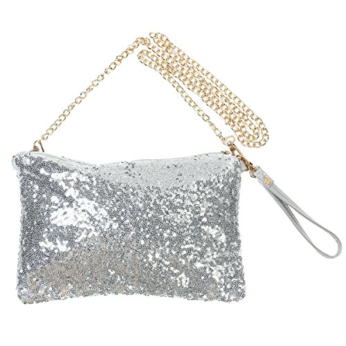 Silver Glitter Bag: Fashionable Designer Handbag for Women