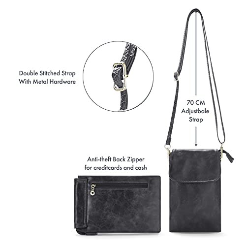 Woodland Leathers Vegan Leather Crossbody Phone Bag