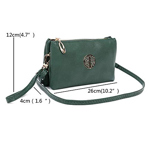 Silver Clutch Bags with Wristlet and Adjustable Strap