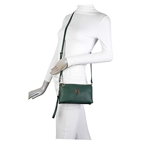 Silver Clutch Bags with Wristlet and Adjustable Strap