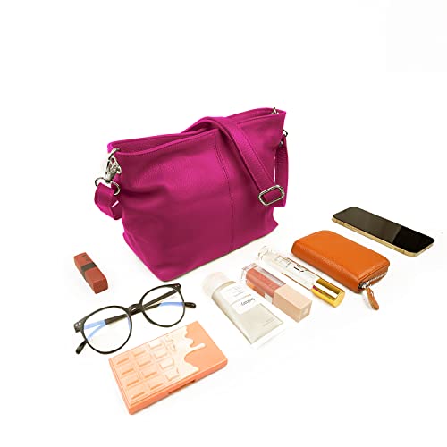 Woodland Leather Damen Designer Handtasche - Schwarzes Echtleder