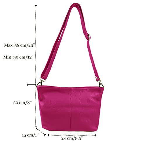 Woodland Leather Damen Designer Handtasche - Schwarzes Echtleder