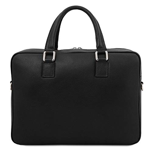 Tuscany Leather Treviso Black Laptop Briefcase - TL141986