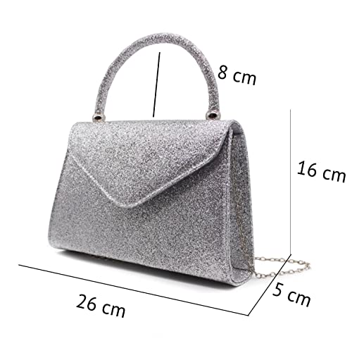 Rose Gold Glitter Clutch for Wedding or Party
