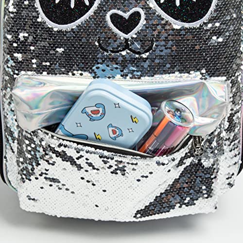 Cute Panda Rolling Backpack for Girls with Lunch Box