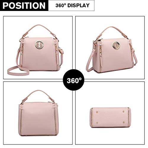 Elegant Pink Designer Shoulder Handbag by Miss Lulu